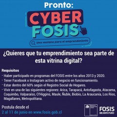 FOSIS INVITA A EMPRENDEDORES A PARTICIPAR DE CYBER FOSIS INVIERNO 2021