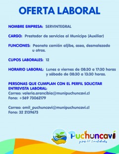 APROVECHA ESTA OPORTUNIDAD LABORAL