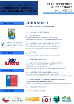 HOY COMIENZA EL PRIMER CONGRESO REGIONAL DE TURISMO DEPORTIVO PUCHUNCAVÍ 2021