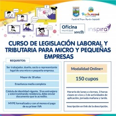 SE ABREN POSTULACIONES PARA NUEVO CURSO DE CAPACITACIÓN
