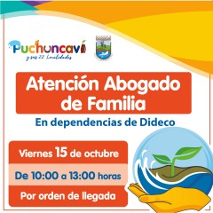 ESTE VIERNES ATENDERÁ UN ABOGADO DE FAMILIA EN NUESTRO MUNICIPIO