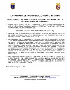 AVISO ESPECIAL DE MAREJADAS