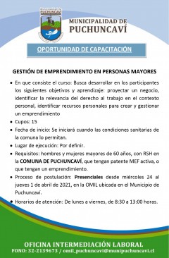 OPORTUNIDAD DE CAPACITACIÓN