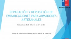 CONCURSO NACIONAL DE REPARACIÓN Y REPOSICIÓN DE EMBARCACIONES