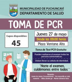 TOMA PCR EN LAS VENTANAS