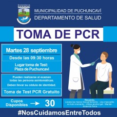 HAZTE EL EXAMEN: TOMA PCR EN PUCHUNCAVÍ