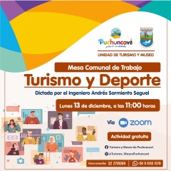 PARTICIPA CON NOSOTROS MESA COMUNAL DE TRABAJO TURISMO Y DEPORTE