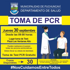 HAZTE EL EXAMEN, TOMA PCR LAS VENTANAS