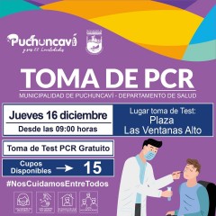 TOMA DE EXÁMENES PCR EN LAS VENTANAS