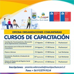 QUEDAN LOS ÚLTIMOS CUPOS PARA LOS CURSOS DE CAPACITACIÓN PARA DIRIGENTES