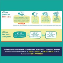 TARJETA BANCO DE MATERIALES DEL MINVU