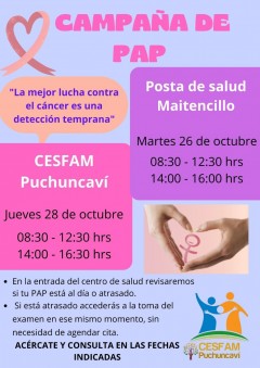 LA PREVENCIÓN ES IMPORTANTE: CAMPAÑA TOMA DE PAP