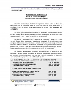 AVISO DE MAREJADAS