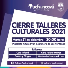 CIERRE DE TALLERES CULTURALES SE REALIZARÁ EN LAS VENTANAS