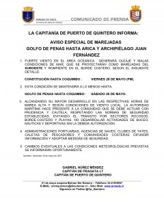 MAREJADAS 28 Y 29 DE MAYO