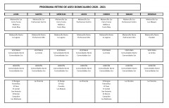 NUEVO CALENDARIO RETIRO DE ASEO DOMICILIARIO 2020-2021