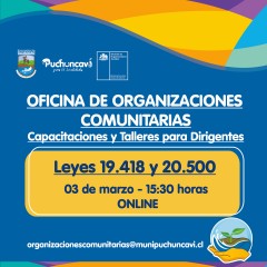 ESTE 3 DE MARZO COMENZARÁN LAS CAPACITACIONES Y TALLERES PARA DIRIGENTES 