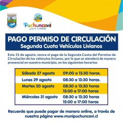PAGO SEGUNDA CUOTA PERMISO DE CIRCULACIÓN