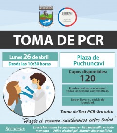 TOMA DE PCR EN PUCHUNCAVÍ