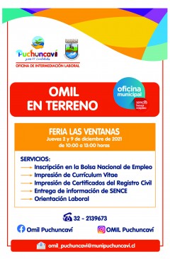 ¡OMIL EN TERRENO VISITARÁ FERIAS DE LA COMUNA!