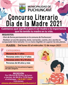 CONCURSO LITERARIO CELEBRARÁ A LAS MADRES
