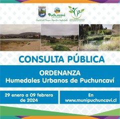 CONSULTA PÚBLICA ORDENANZA HUMEDALES URBANOS DE LA COMUNA DE PUCHUNCAVÍ