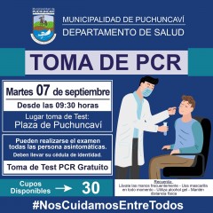 TOMA DE MUESTRAS PCR EN PUCHUNCAVÍ