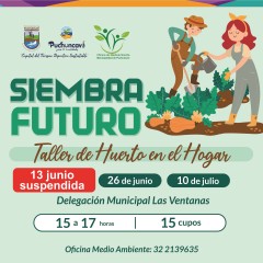 SE SUSPENDE TALLER DE HUERTO POR LLUVIAS