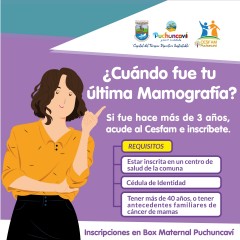 OPERATIVO TOMA DE MAMOGRAFÍA EN PUCHUNCAVÍ 