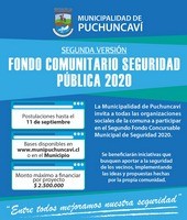 MUNICIPALIDAD DE PUCHUNCAVÍ ABRE CONVOCATORIA PARA FONDOS CONCURSABLES DE SEGURIDAD 2020