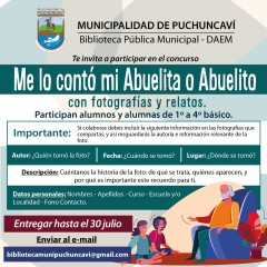 CONCURSO DE FOTOGRAFÍAS Y RELATOS “ME LO CONTÓ MI ABUELITA O ABUELITO”