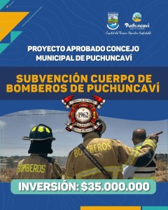 CONCEJO APRUEBA IMPORTANTE SUBVENCIÓN PARA BOMBEROS DE PUCHUNCAVÍ