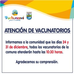 ATENCIÓN A NUESTROS USUARIOS Y USUARIAS DE LOS VACUNATORIOS