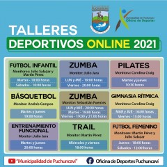 DESDE EL LUNES 17 DE MAYO PODRÁ PARTICIPAR DE LOS TALLERES DEPORTIVOS ONLINE 2021