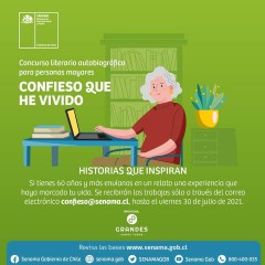 CONCURSO LITERARIO PARA EL ADULTO MAYOR
