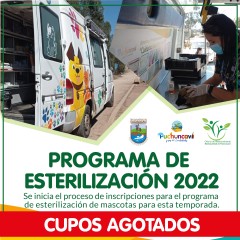 CUPOS AGOTADOS PARA ESTERILIZACIÓN DE MASCOTAS