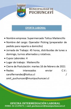 OFERTAS LABORALES