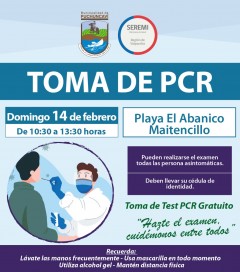 TOMA DE PCR MASIVO EN LAS VENTANAS Y MAITENCILLO