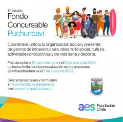 SE ABRE POSTULACIÓN A FONDOS CONCURSABLES PUCHUNCAVÍ 2021