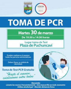 TOMA DE PCR MASIVAS LAS VENTANAS Y PUCHUNCAVÍ