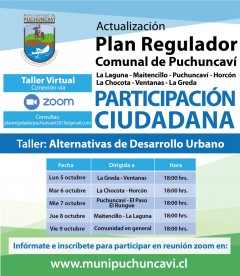 PARTICIPACIONES CIUDADANAS DE LA ACTUALIZACIÓN DEL PLAN REGULADOR PARA LA COMUNA DE PUCHUNCAVÍ