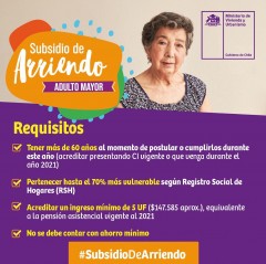 SUBSIDIO DE ARRIENDO PARA ADULTOS MAYORES